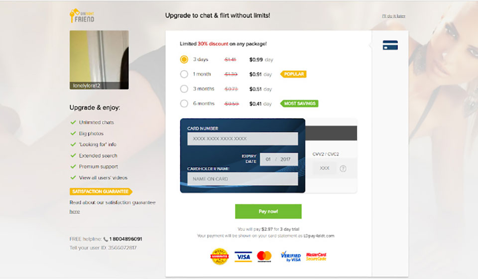 Pricing and Benefits OneNightFriend