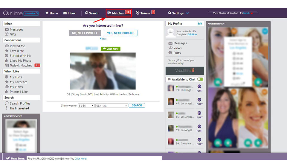 OurTime Profile Quality