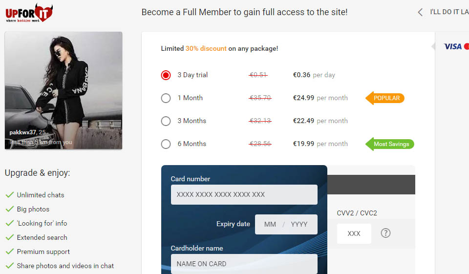 UpForIt-profielprijzen