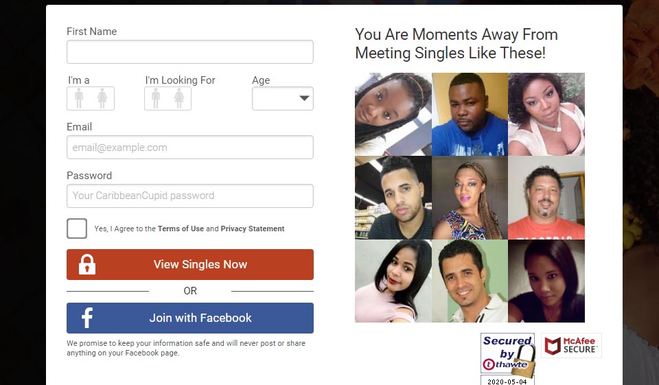 CaribbeanCupid Registration