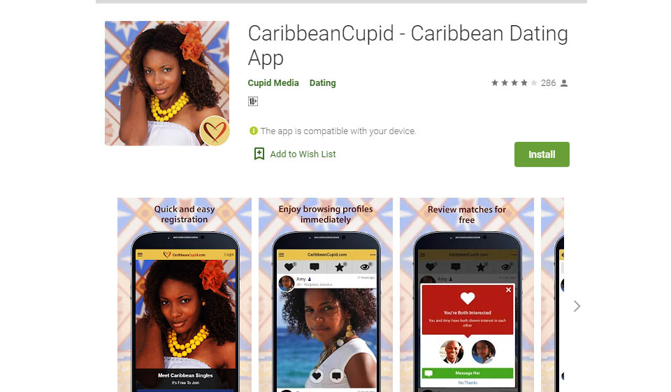 CaribbeanCupid mobile