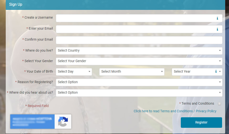 Înregistrare – Este ușor să vă înregistrați pe site