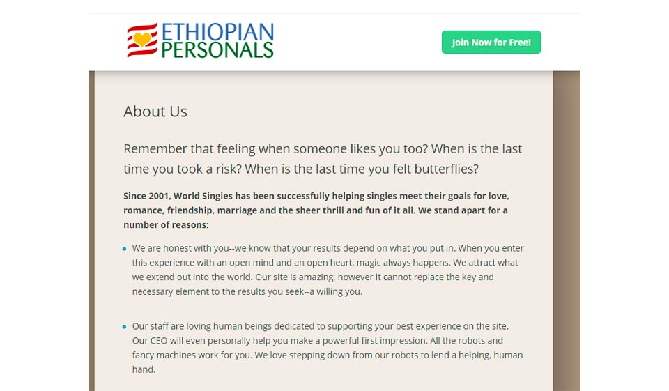 EthiopianPersonals Pricing