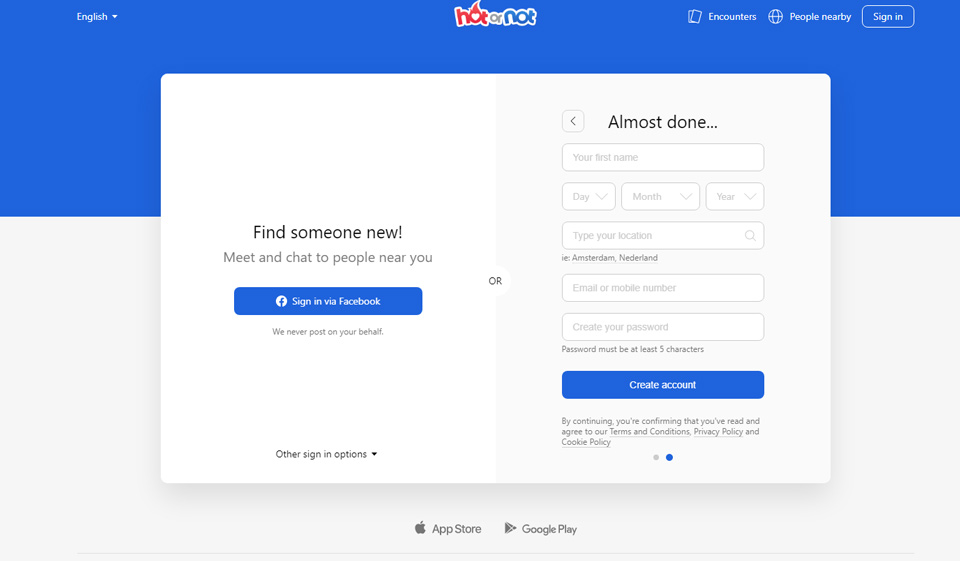 Hot or Not Registration