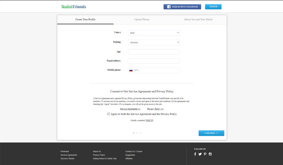 Πώς λειτουργεί το NudistFriends