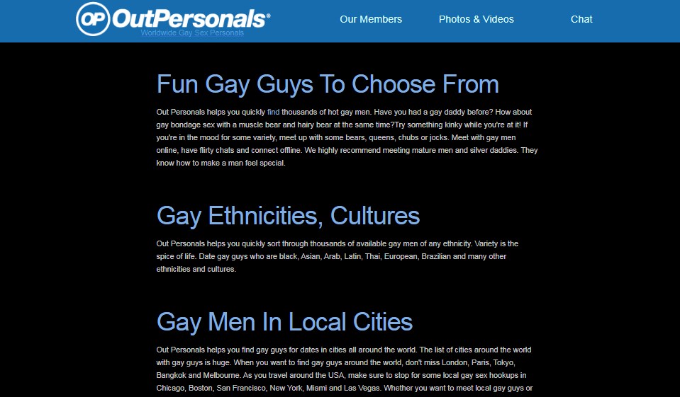 OutPersonals What about design and usability?