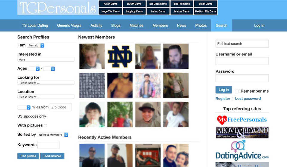 TGPersonals The mobile application