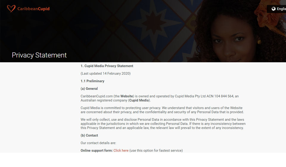 Karibská Cupid mobilní aplikace