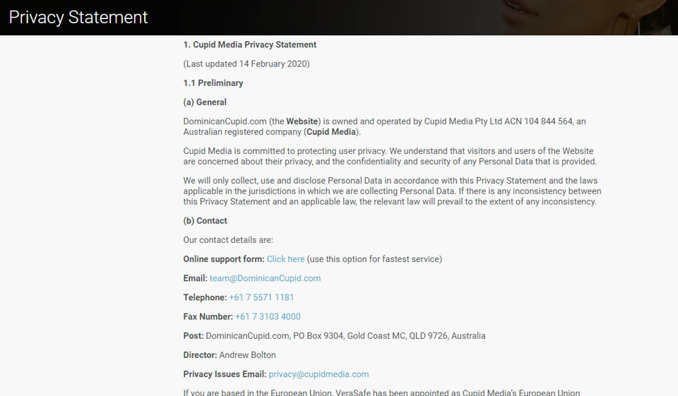 Bezpečnost a zabezpečení dominikánského Amora