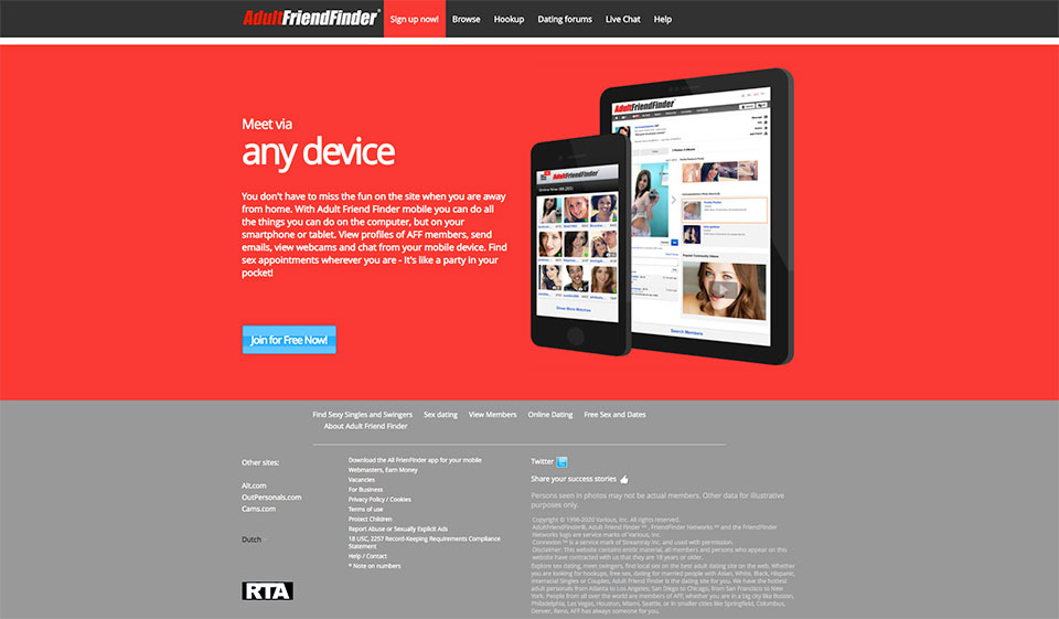 AdultFriendFinder The mobile application