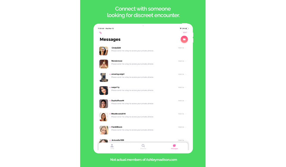 Ashley Madison The mobile application
