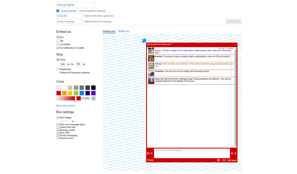 Chatango What about design and usability?
