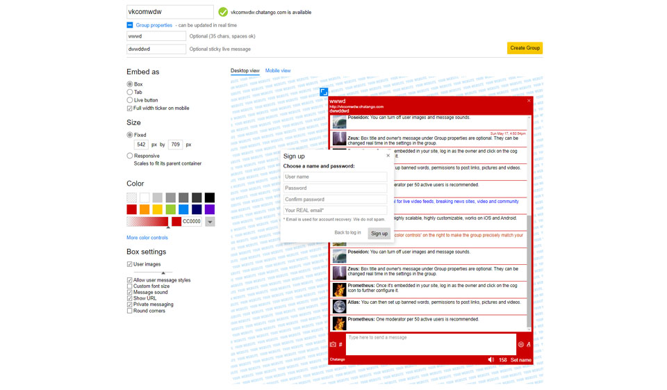 Chatango Safety & security