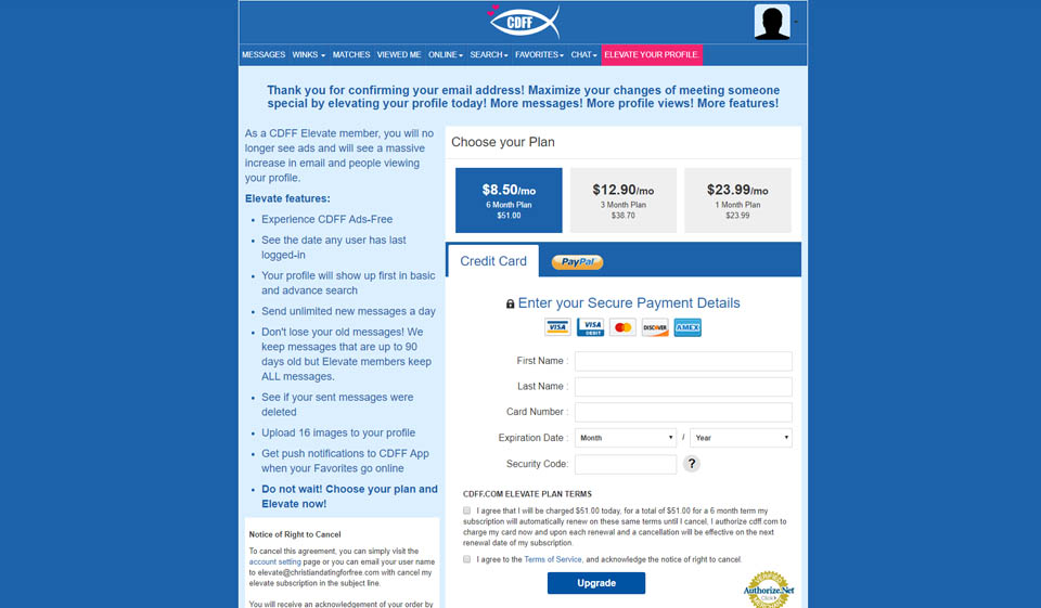 Christiandatingforfree design e usabilità