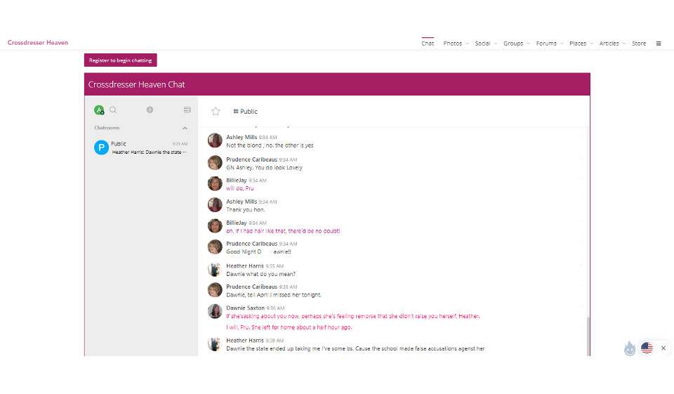 Înregistrare Crossdresser Heaven