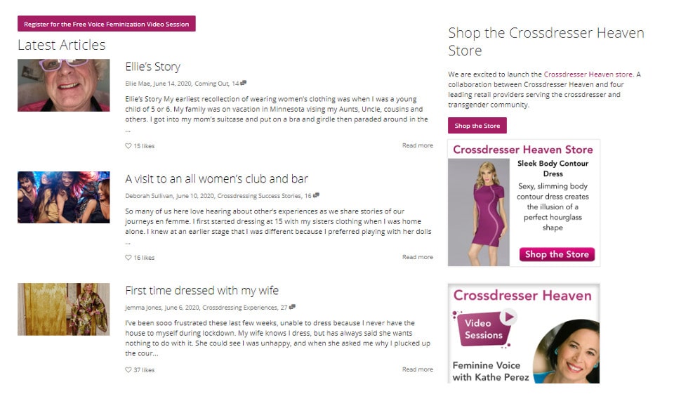 Prețuri și beneficii Crossdresser Heaven