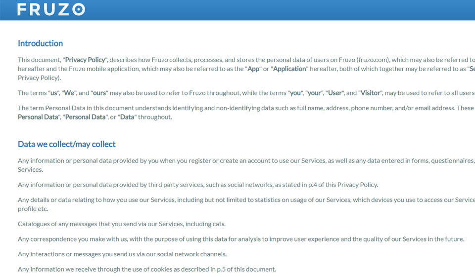 Fruzo Safety & security