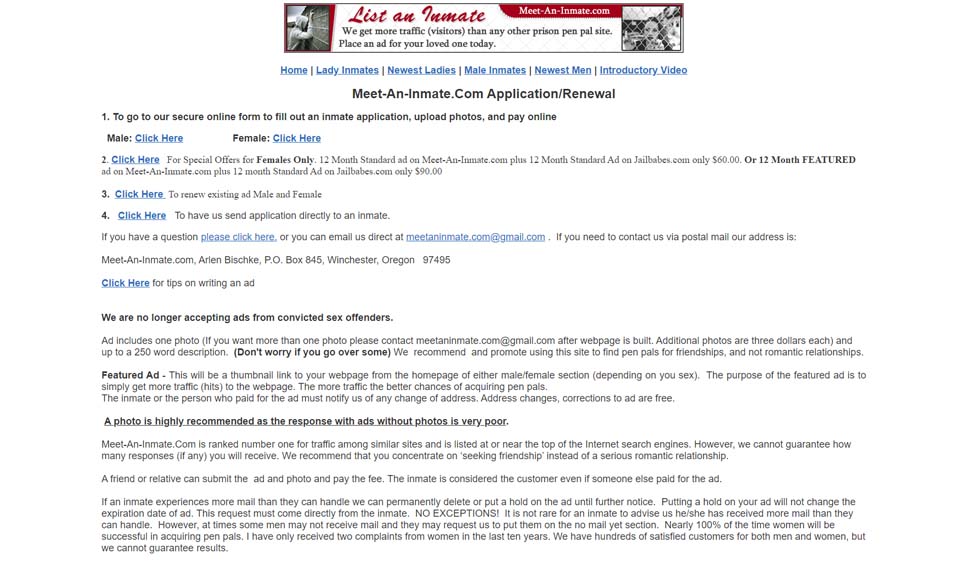 Diskuse Meet-An-Inmate o kvalitě profilu