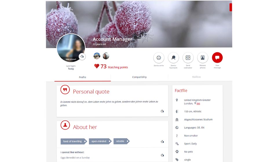 Parship  Design and Usability