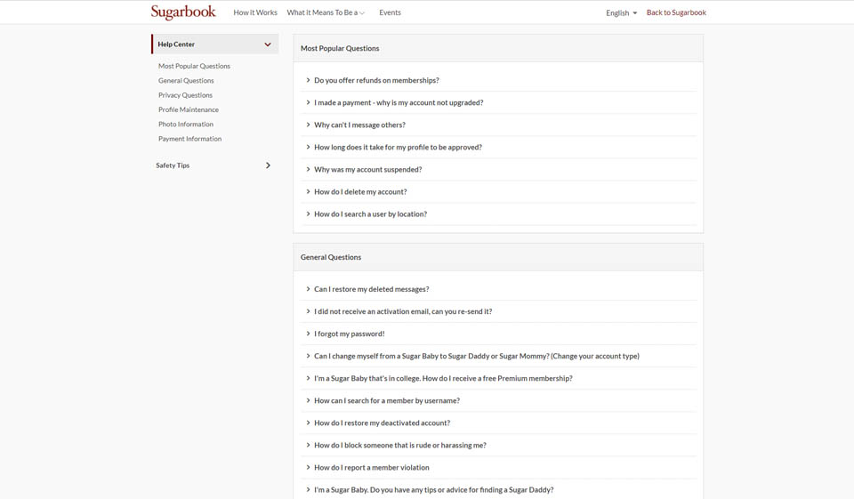 Sugarbook Help & Support