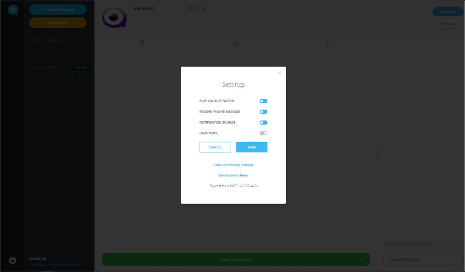 Tinychat Bezpieczeństwo i ochrona