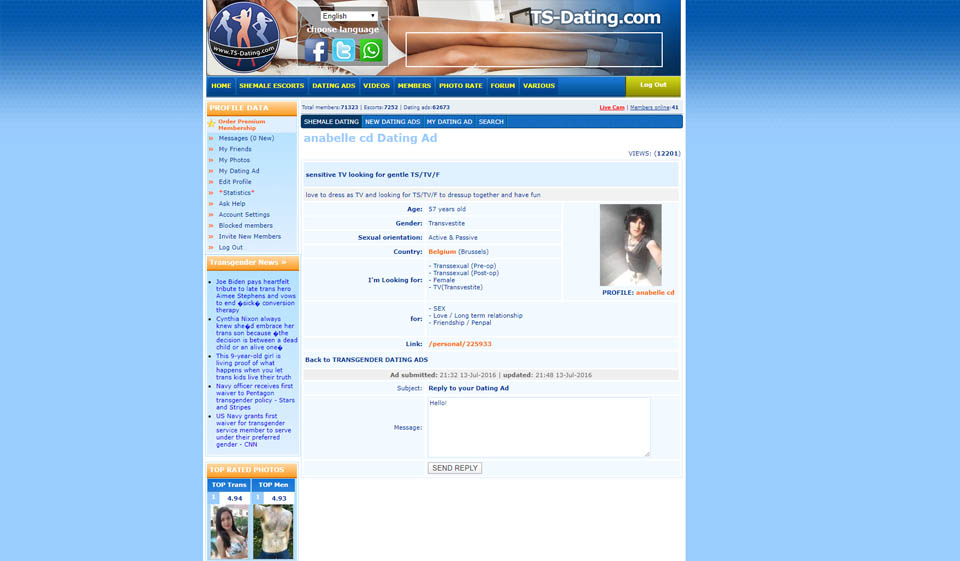 TSDating The mobile application
