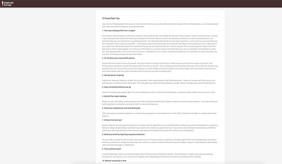 GirlsDateForFree Profil Kalitesi Hakkında Konuşalım