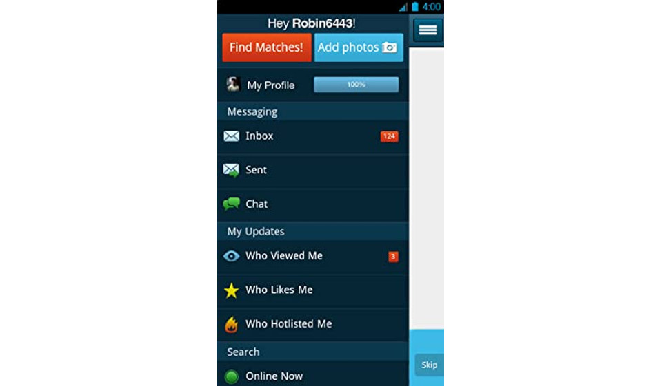 De mobiele applicatie