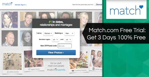 Darmowa wersja próbna Match.com — 3 dni w 100% za darmo