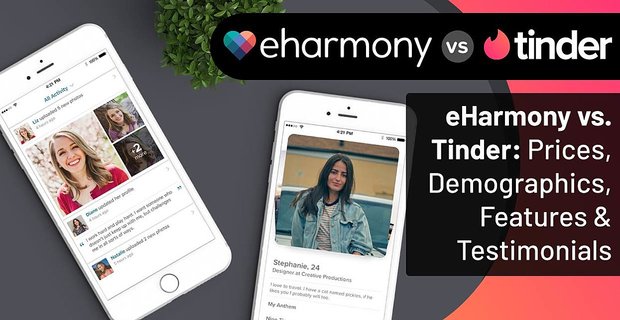 eharmony vs. Tinder: ceny, dane demograficzne, funkcje i referencje